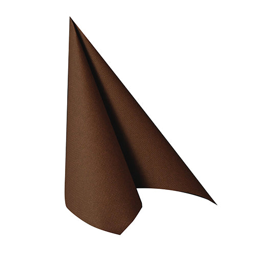 Serviettes "ROYAL Collection" pliage 33 cm x 33 cm marron