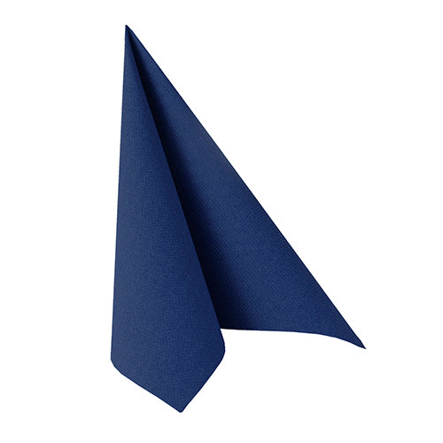 Serviettes "ROYAL Collection" pliage 33 cm x 33 cm bleu foncé