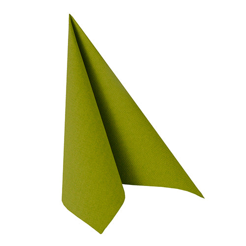 Serviettes "ROYAL Collection" pliage 33 cm x 33 cm vert olive