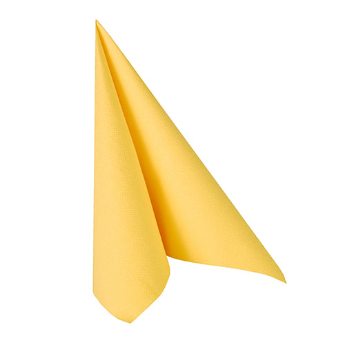 Serviettes "ROYAL Collection" pliage 33 cm x 33 cm jaune