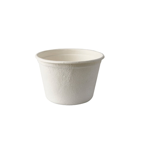 Terrines à soupe en canne à sucre "pure" 350 ml Ø 10 cm · 6.4 cm blanc (500 unités)
