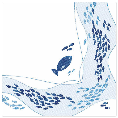 Serviettes "ROYAL Collection" pliage 40 cm x 40 cm "Fish"