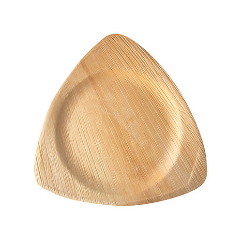 Assiettes, feuille de palmier "pure" triangulaire 25 cm x 25 cm x 1,5 cm