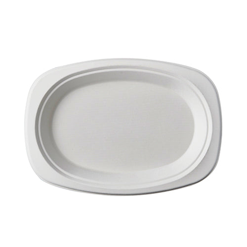 Assiettes en canne à sucre "pure" ovale 