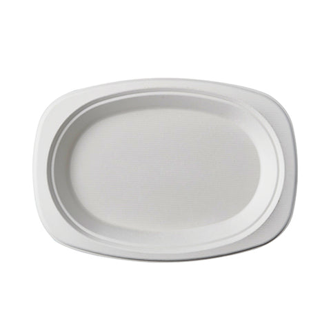 Assiettes en canne à sucre "pure" ovale 