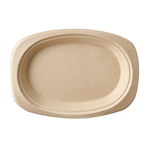 Assiettes en canne à sucre "pure" ovale 