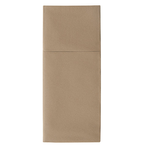 Pochettes à couverts. airlaid pliage 1/8 40 cm x 48 cm taupe "Premium"