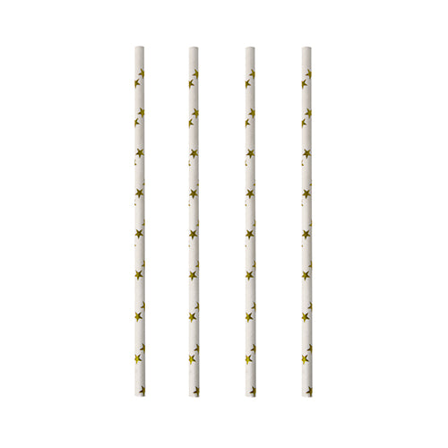 Pailles en papier Ø 6 mm · 20 cm "Stars" (1000 unités)