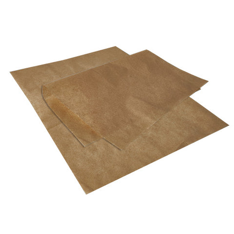 Papier d'emballage. Papier sulfurisé 35 cm x 25 cm marron résistant à la graisse (6 unités)