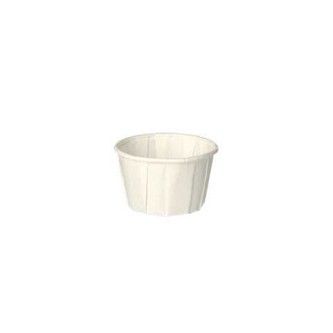 Coupelles pour sauce à salade. papier "pure" rond 60 ml Ø 5.4 cm · 3.6 cm blanc