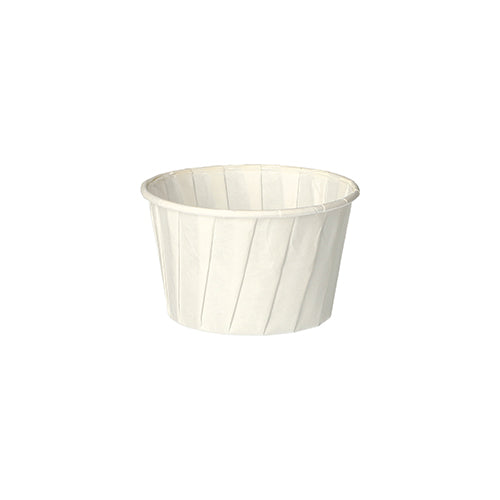 Coupelles pour sauce à salade. papier "pure" rond 90 ml Ø 6.3 cm · 5 cm blanc