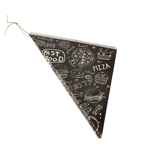 Cornets en papier parchemin artificiel 27 cm x 19 cm x 19 cm "Fastfood" volume 125 g. anti-graisse (1000 unités)