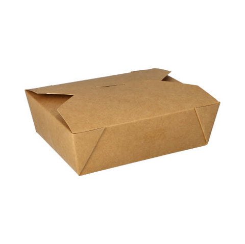 Boîtes repas à emporter. carton 1000 ml 5.5 cm x 13.5 cm x 16.8 cm marron (150 unités)