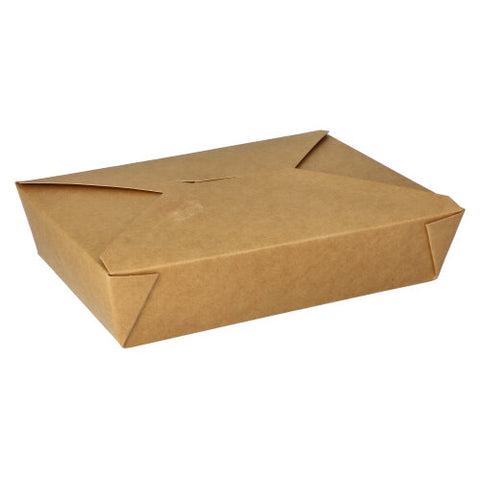 Boîtes repas à emporter. carton 1500 ml 4.8 cm x 14 cm x 19.7 cm marron (150 unités)