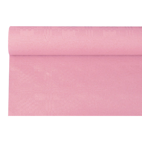 Nappe damassée 6 m x 1.2 m rose clair (12 unités)