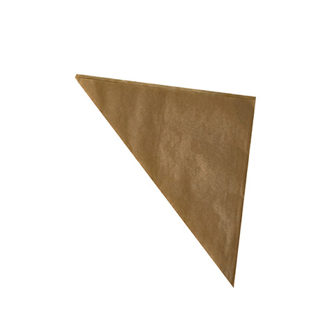 Cornets en papier parchemin artificiel 27 cm x 19 cm x 19 cm marron volume 125 g. anti-graisse (1000 unités)