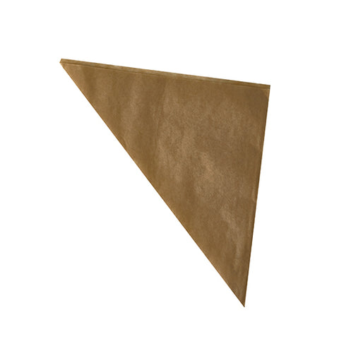 Cornets en papier parchemin artificiel 32.5 cm x 23 cm x 23 cm marron volume 250 g. anti-graisse (1000 unités)