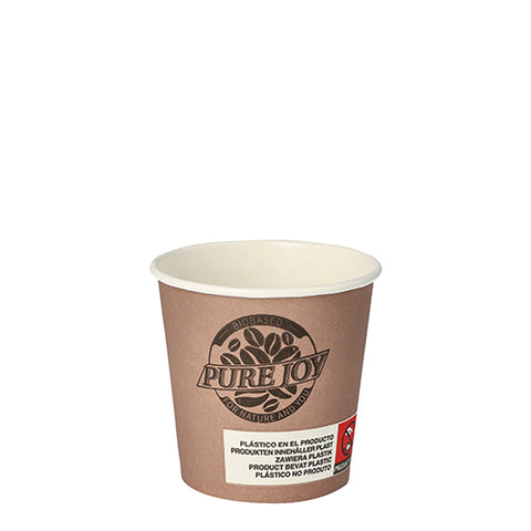 Gobelets carton 10 cl / 4 oz Ø 6 cm violet "Pure Joy" 
