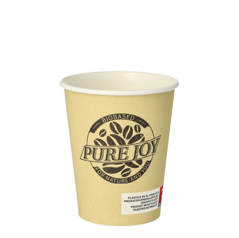 Gobelets carton 25 cl / 8 oz Ø 8 cm crème "Pure Joy" (200 unités)