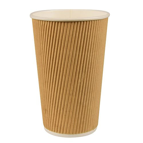 Gobelets carton 50 cl / 16 oz Ø 9 cm Ripple Wall (200 unités)