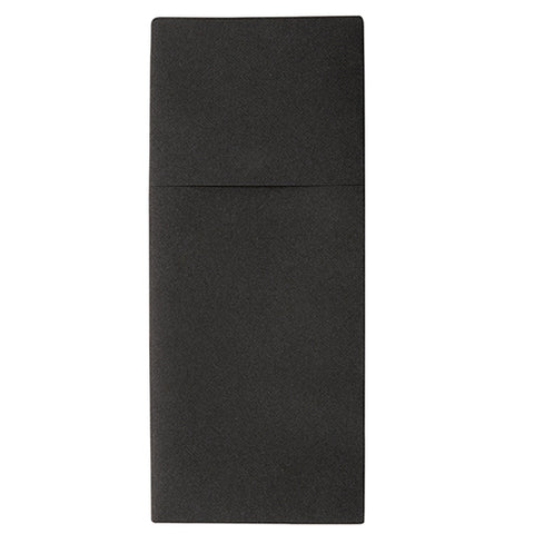 Pochettes à couverts. airlaid pliage 1/8 40 cm x 48 cm noir "Premium"