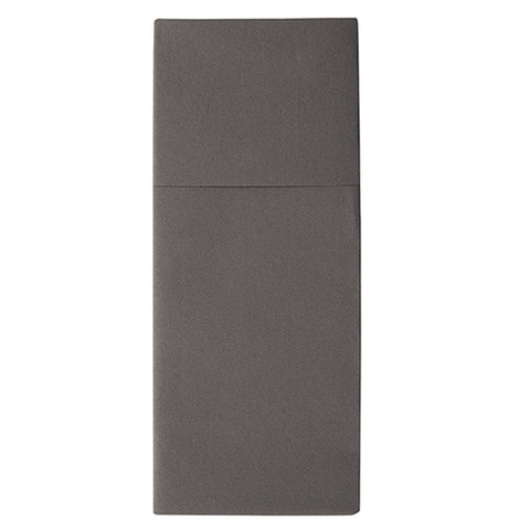Pochettes à couverts. airlaid pliage 1/8 40 cm x 48 cm anthracite "Premium"