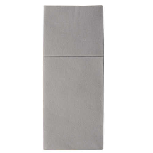 Pochettes à couverts. airlaid pliage 1/8 40 cm x 48 cm gris "Premium"