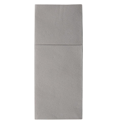 Pochettes à couverts. airlaid pliage 1/8 40 cm x 48 cm gris "Premium"