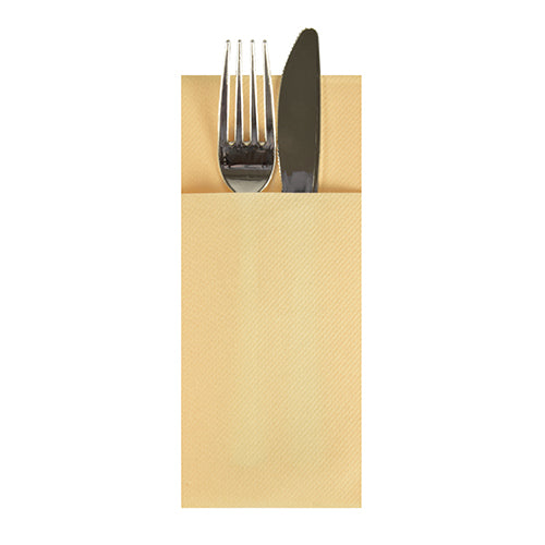 Pochettes à couverts. airlaid pliage 1/8 40 cm x 33 cm crème 