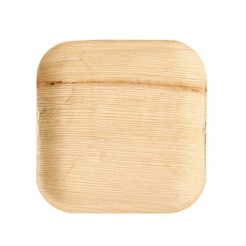 Assiettes, feuille de palmier "pure" carrée 18 cm x 18 cm x 1,5 cm