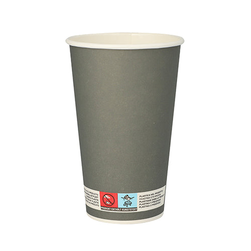 Gobelets carton 50 cl / 16 oz Ø 9 cm gris "Bière" (400 unités)