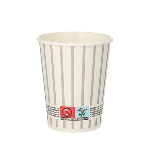 Gobelets carton 25 cl / 8 oz Ø 8 cm gris/argent "Wine / Gin Tonic" (400 unités)