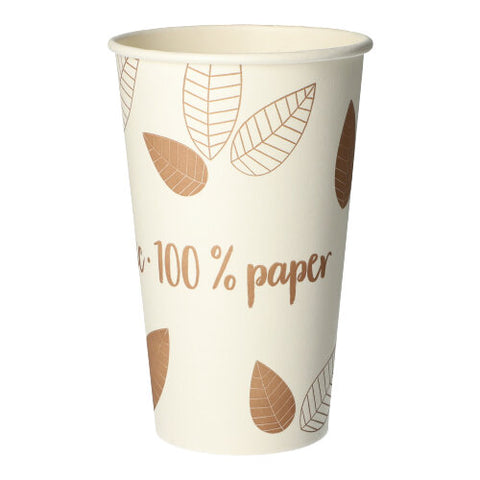 Gobelets carton "pure" 50 cl / 16 oz Ø 9 cm "ZERO" (1000 unités)