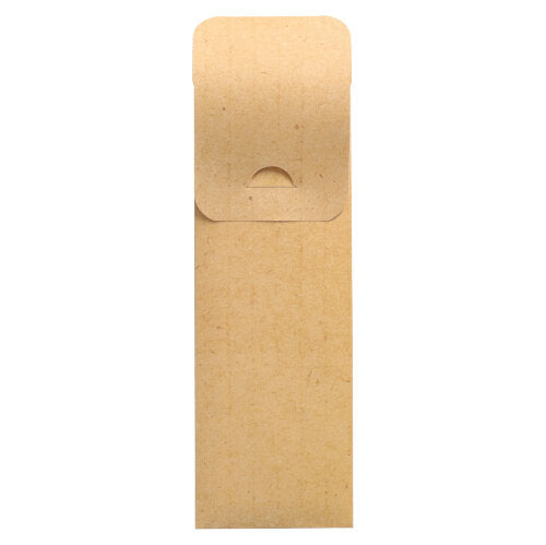 Pochettes à couverts 23.5 cm x 7.3 cm naturel serviette blanche 40 x 40 cm 2 plies incluse