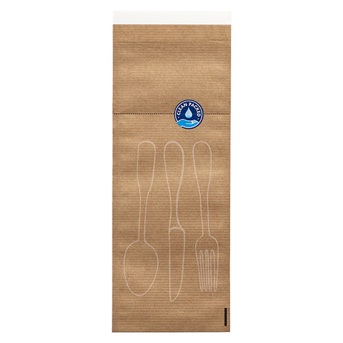 Enveloppes pour couverts 26 cm x 10 cm naturel