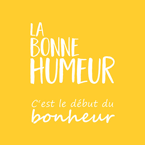 Serviettes. 3 plis pliage 1/4 33 cm x 33 cm jaune "La Bonne Humeur"