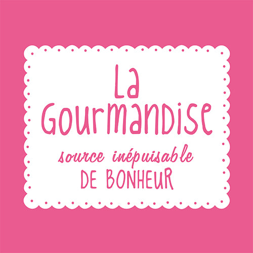 Serviettes. 3 plis pliage 1/4 33 cm x 33 cm fuchsia "La Gourmandise"