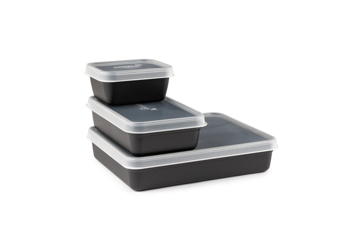 Contenants rectangulaires et couvercles séparés 400 ml (80 unités)