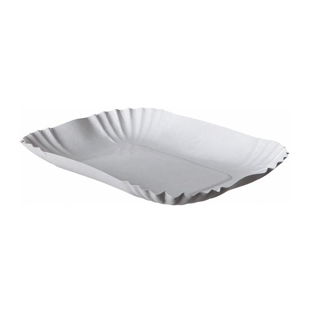 Assiettes creuse 15,5 x 25 x 3 cm en carton blanc 