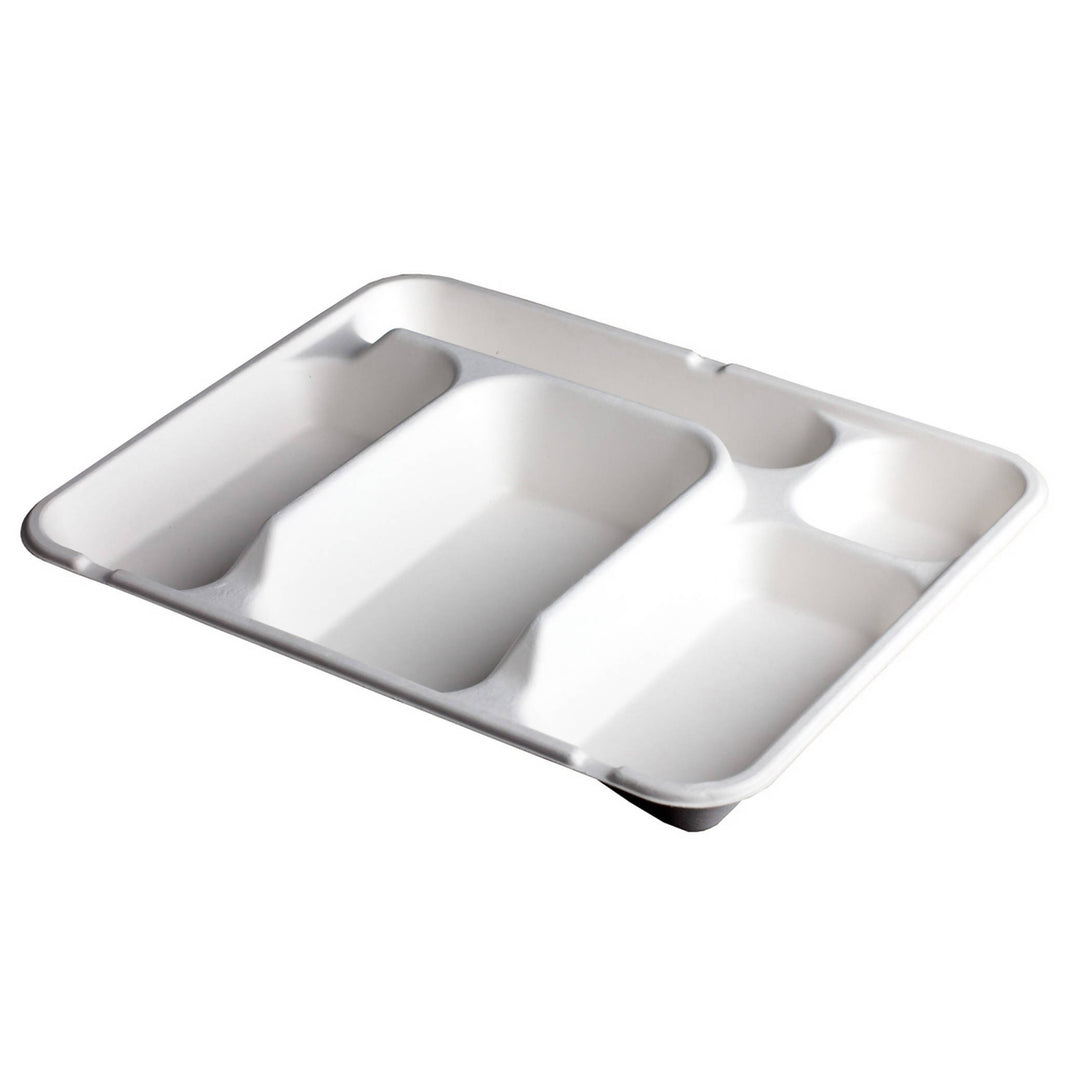 PLATEAU REPAS EN FIBRE 5 COMPARTIMENTS