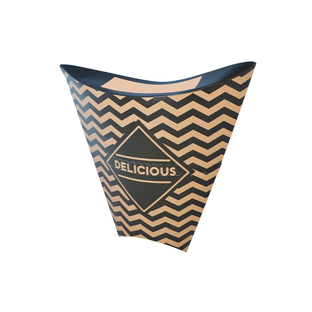 Boîtes crêperie brun/noir en carton 16,5 x 26 cm (500 unités)