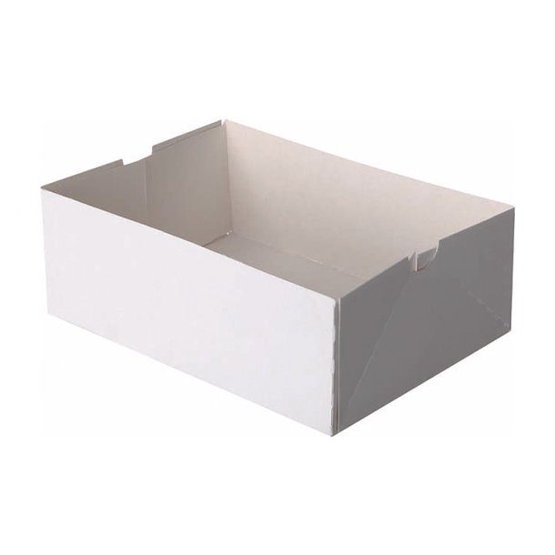 Caissette pâtisserie 18 x 12 x 5 cm en carton blanc (100 unité)