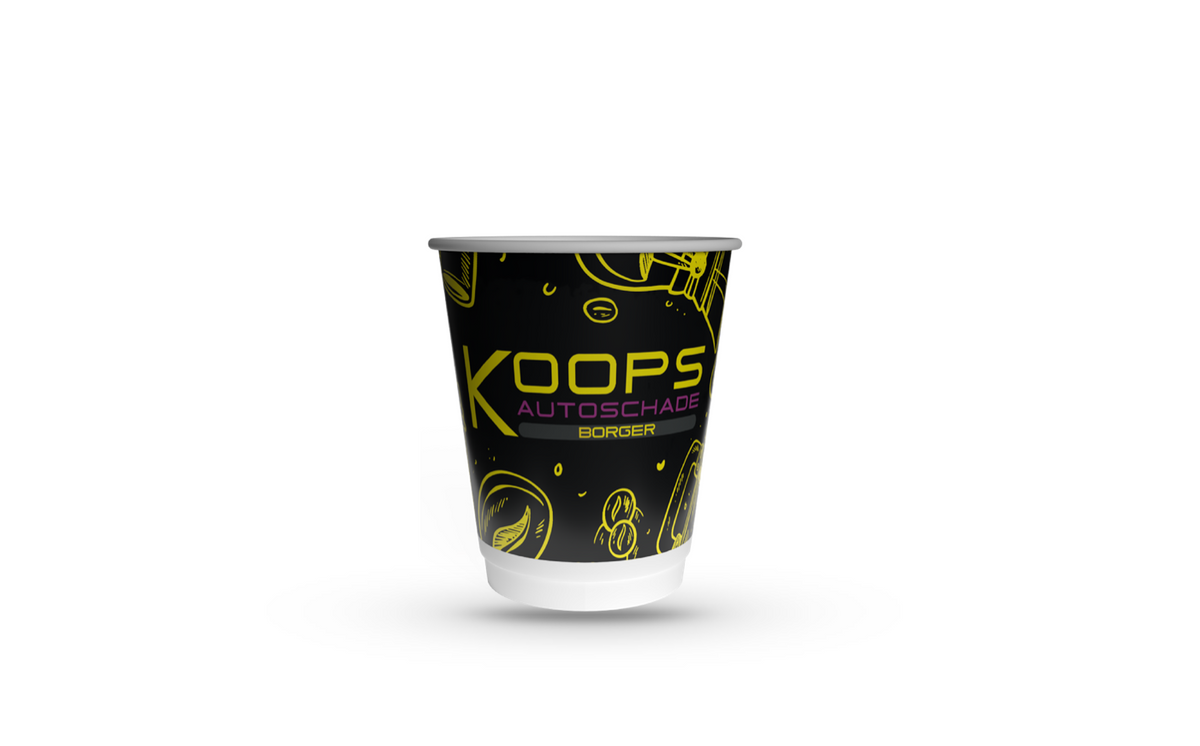 Gobelets carton personnalisés Double Paroi 25 cl / 8 oz (Livraison expresse 10 jours !)
