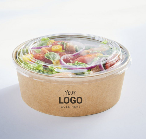 Bols kraft/saladiers carton brun personnalisé 550ml 