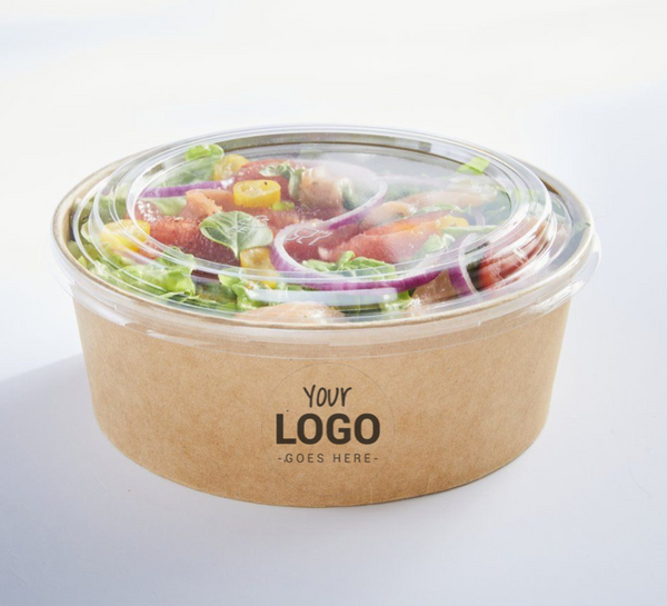 Lot 300 Bols Ronds Kraft 1300 Ml Écologiques – Récipients Jetables Alimentaires Recyclables Pour Take-Away