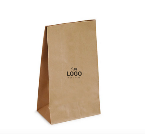 Sac en papier kraft brun personnalisé sans poignée