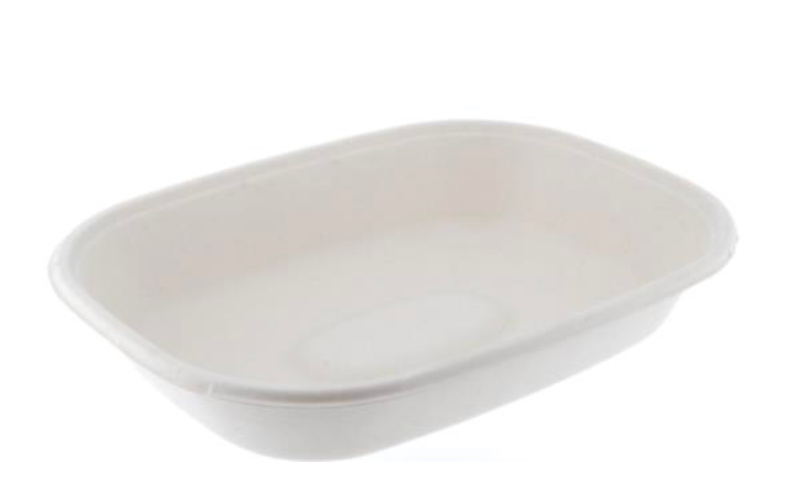 Barquette rectangulaire 500 ml en pulpe sans couvercle (400 unités)