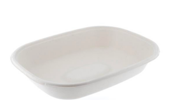 Barquette rectangulaire 500 ml en pulpe sans couvercle (400 unités)