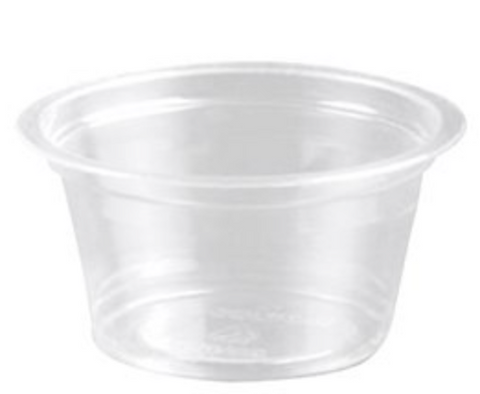 Pot à sauce transparent 60 ml sans couvercle
