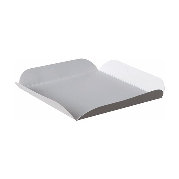 Carré rainé 19 x 13 x 2 cm en carton blanc (500 unités)